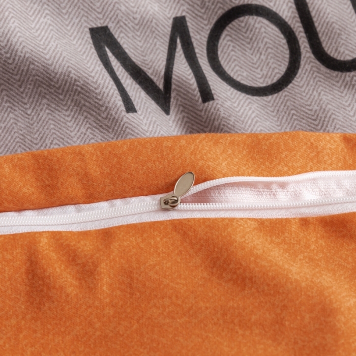 91家纺网 家纺一手货源 找家纺 伊而梦 2023新款全棉磨毛印花四件套系列单品被套 圣托里尼-桔