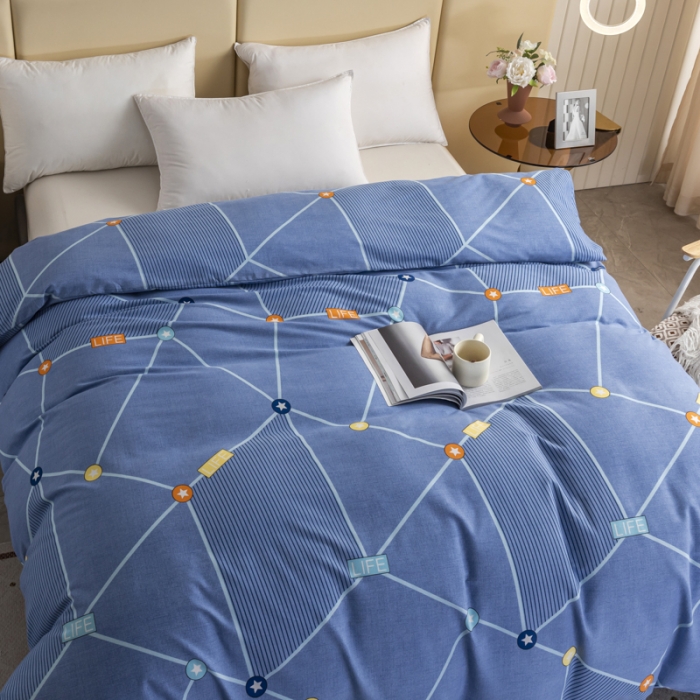 91家纺网 家纺一手货源 找家纺 伊而梦 2023新款全棉磨毛印花四件套系列单品被套 奇趣世界