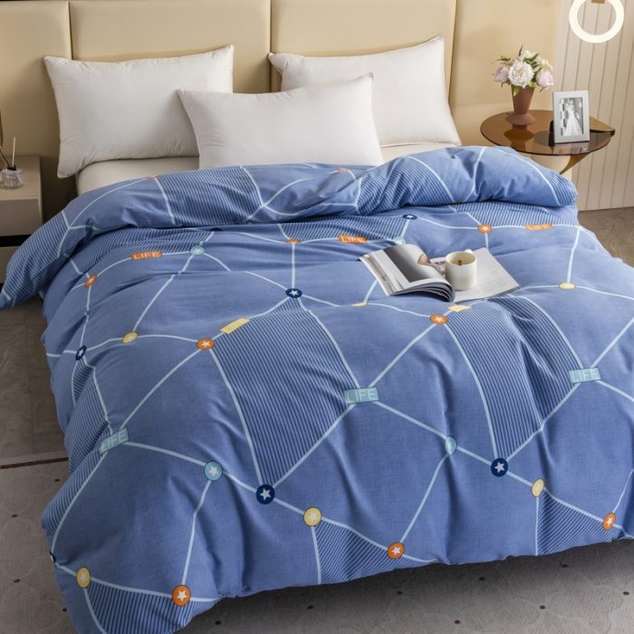 91家纺网 家纺一手货源 找家纺 伊而梦 2023新款全棉磨毛印花四件套系列单品被套 奇趣世界