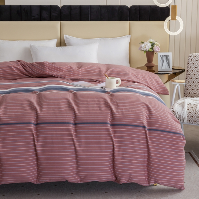 91家纺网 家纺一手货源 找家纺 伊而梦 2023新款全棉磨毛印花四件套系列单品被套 安东尼-红