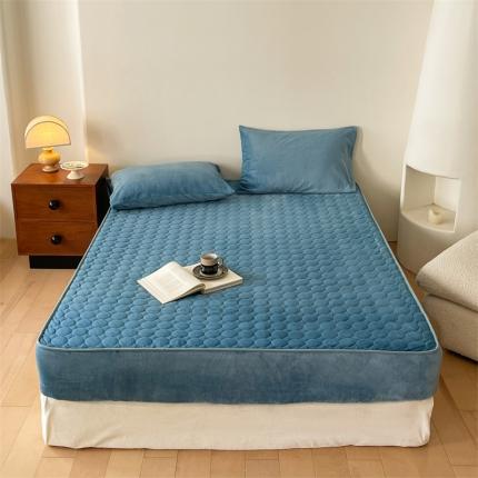 91家纺网 家纺一手货源 找家纺 （总）三味舒屋 2024新款230g牛奶绒夹棉床笠