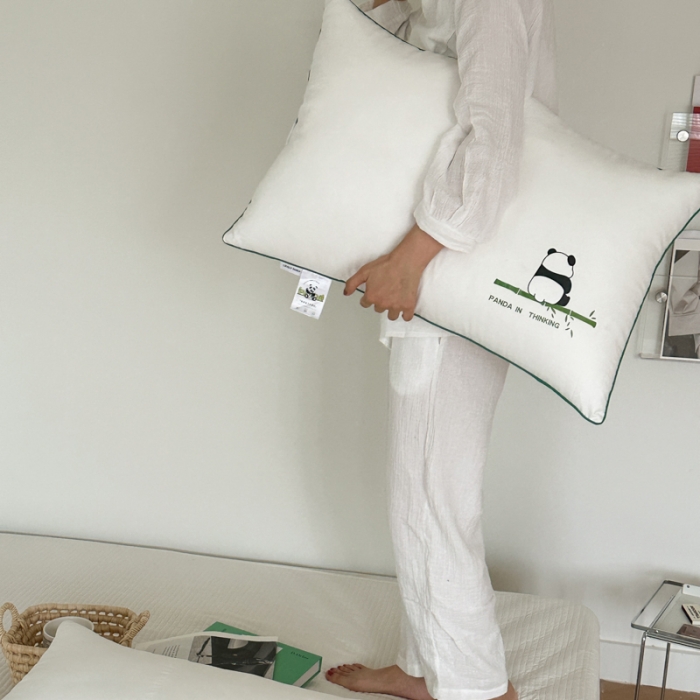 91家纺网 家纺一手货源 找家纺 （总）伟邦枕芯 新款熊猫舒软枕