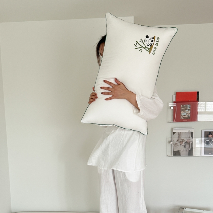 91家纺网 家纺一手货源 找家纺 （总）伟邦枕芯 新款熊猫舒软枕