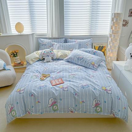 91家纺网 家纺一手货源 找家纺 （总）爱丽丝 2024新款KT猫 三丽鸥全棉四件套套件系列