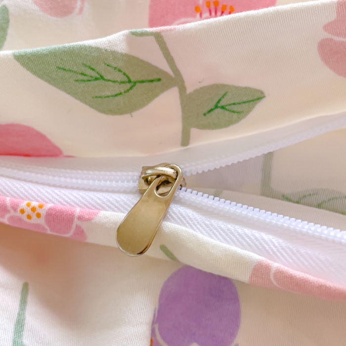 91家纺网 家纺一手货源 找家纺 暖芯优选 2023直播热款超柔水洗棉双层纱四件套 芳华