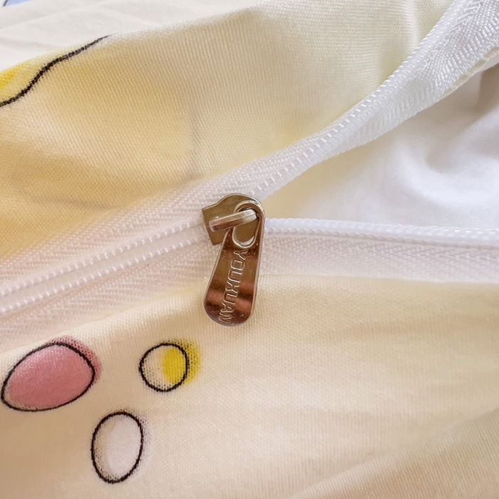 91家纺网 家纺一手货源 找家纺 暖芯优选 2023直播热款超柔水洗棉双层纱四件套 小熊乐园