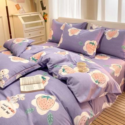 91家纺网 家纺一手货源 找家纺 （总）新印象 2025新款全棉生态磨毛印花四件套