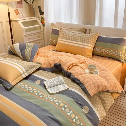 91家纺网 家纺一手货源 找家纺 （总）新印象 2025新款全棉生态磨毛印花四件套