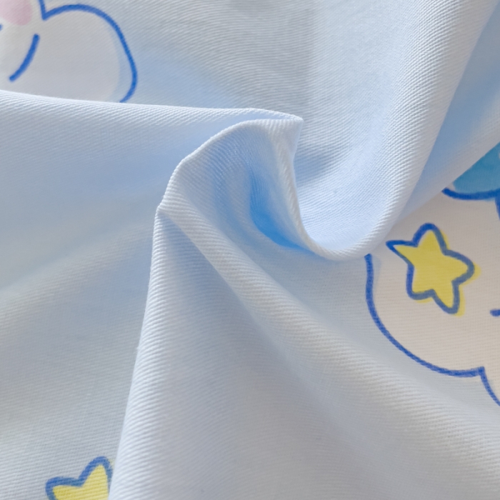 91家纺网 家纺一手货源 找家纺 金丝鸟家纺 2023新款全棉印花三利欧库洛米系列四件套 白云狗