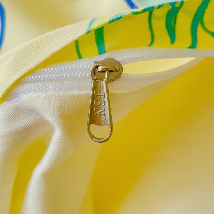 91家纺网 家纺一手货源 找家纺 金丝鸟家纺 2023新款全棉印花三利欧库洛米系列四件套 柠檬狗