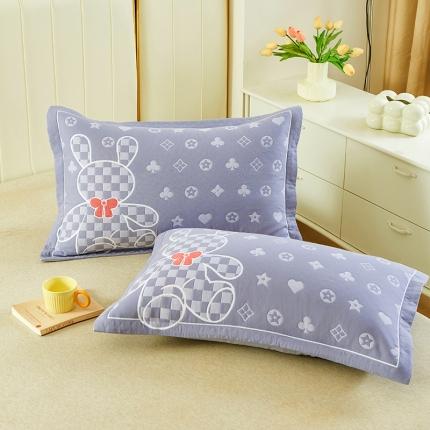 91家纺网 家纺一手货源 找家纺 （总）棠薇家纺 2023新款全棉纱布枕套加厚单人枕套一对装