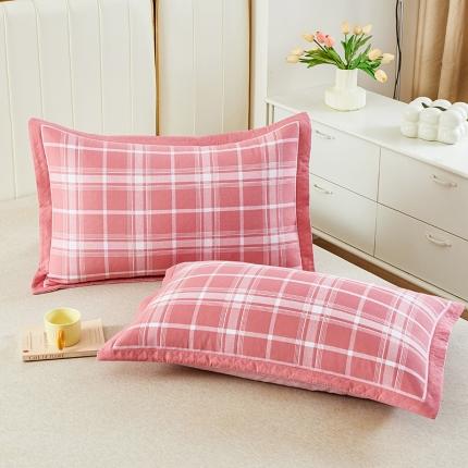 91家纺网 家纺一手货源 找家纺 （总）棠薇家纺 2023新款全棉纱布枕套加厚单人枕套一对装