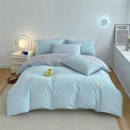 91家纺网 家纺一手货源 找家纺 总安力森/诚臻酒店用品2023新款全棉糖果色被套单件纯棉单被罩磨毛冬季厚四件套四季通用