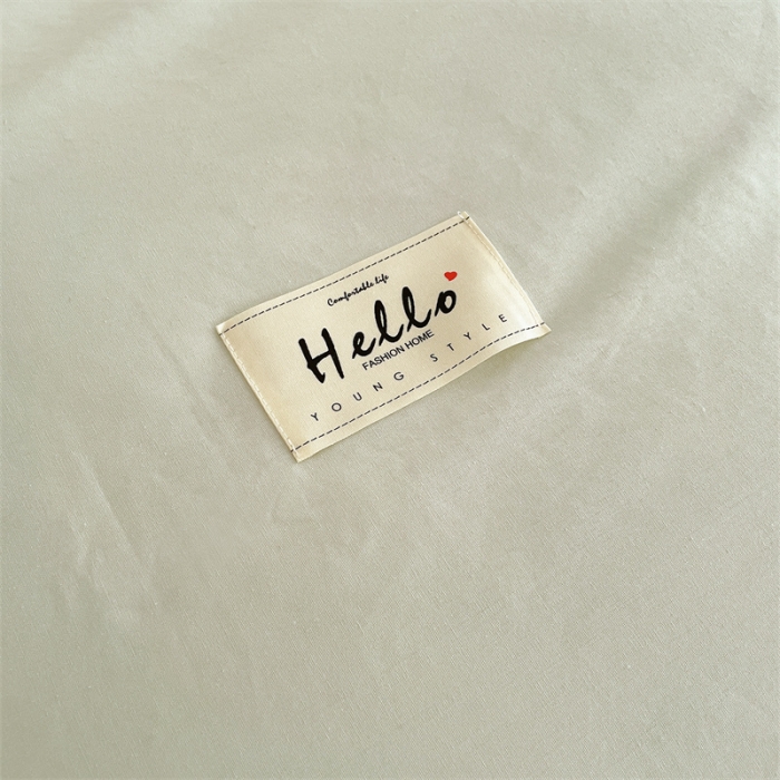 91家纺网 家纺一手货源 找家纺 安力森/诚臻酒店用品 2023新款全棉糖果色被套单件纯棉单被罩磨毛冬季厚四件套四季通用 豆绿+豆沙