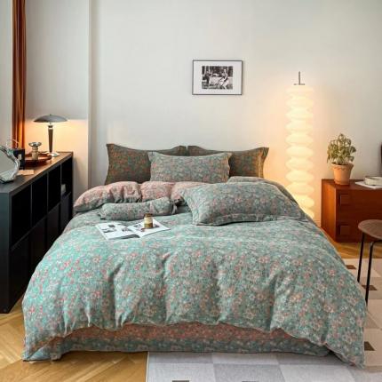 91家纺网 家纺一手货源 找家纺 （总）双层纱家居 2023新款拉链贴边款双层纱四件套