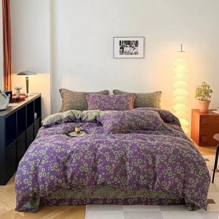 双层纱家居 2023新款拉链贴边款双层纱四件套 黛西