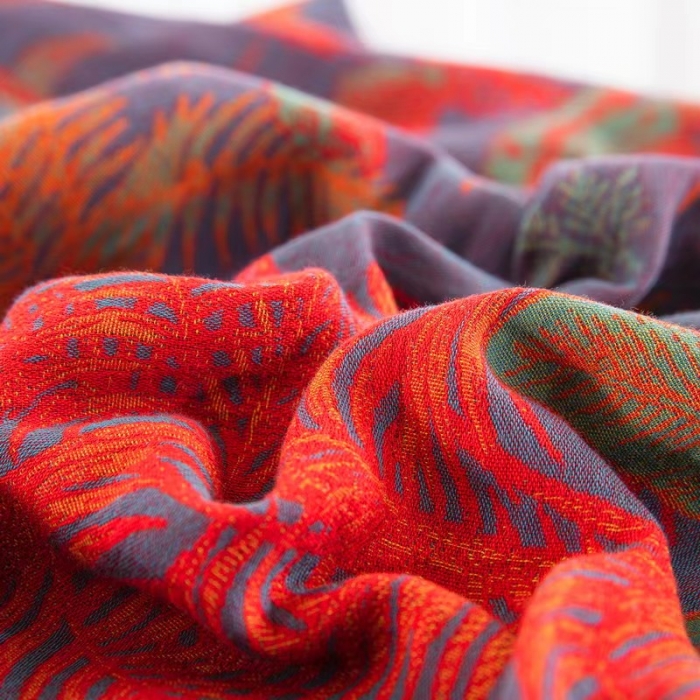 91家纺网 家纺一手货源 找家纺 双层纱家居 2023新款纽扣aa款双层纱四件套 奇幻丛林红