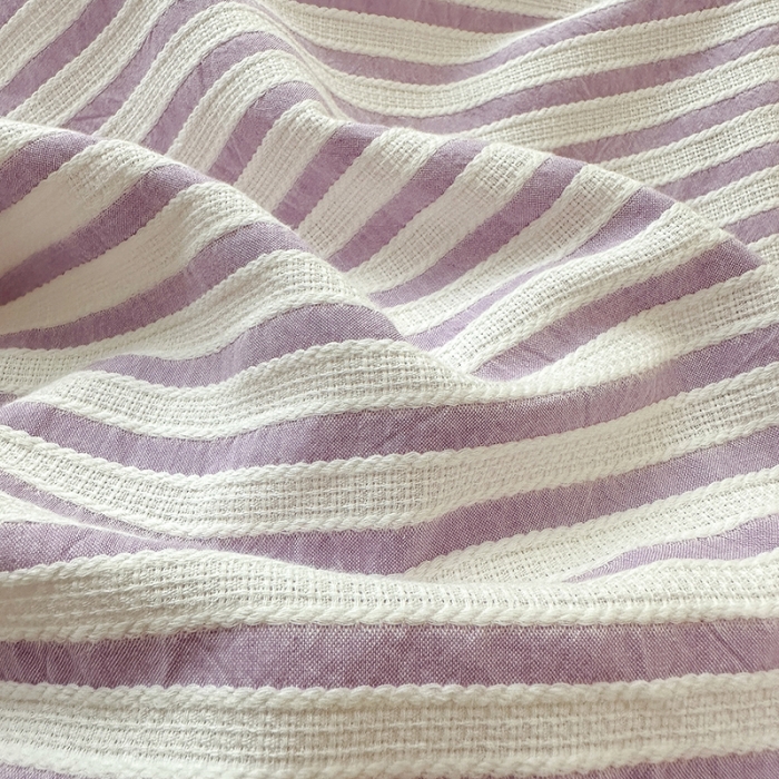 91家纺网 家纺一手货源 找家纺 怡家居 2023新款色织棉麻提花加绒四件套 锦瑟-浅紫