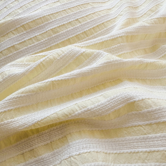 91家纺网 家纺一手货源 找家纺 怡家居 2023新款色织棉麻提花加绒四件套 锦瑟-杏黄