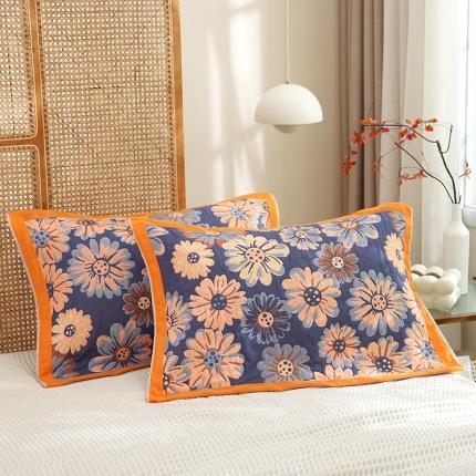 91家纺网 家纺一手货源 找家纺 总枕巾新款纯棉一对装全棉家用纱布枕头套巾高档男生枕头巾垫巾学生宿舍