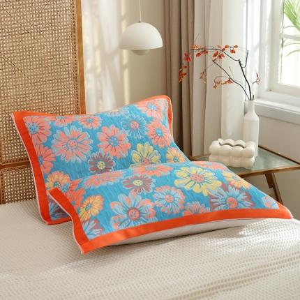 91家纺网 家纺一手货源 找家纺 总枕巾新款纯棉一对装全棉家用纱布枕头套巾高档男生枕头巾垫巾学生宿舍