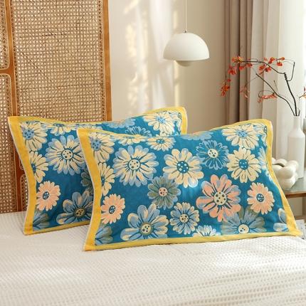 91家纺网 家纺一手货源 找家纺 总枕巾新款纯棉一对装全棉家用纱布枕头套巾高档男生枕头巾垫巾学生宿舍