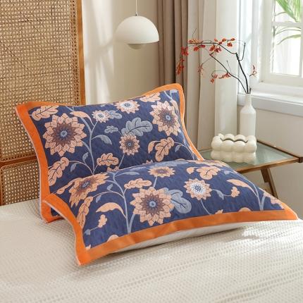 91家纺网 家纺一手货源 找家纺 总枕巾新款纯棉一对装全棉家用纱布枕头套巾高档男生枕头巾垫巾学生宿舍