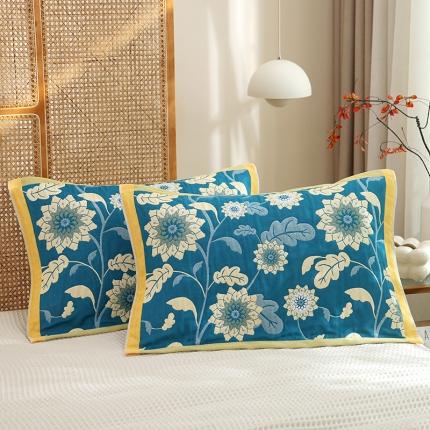 91家纺网 家纺一手货源 找家纺 总枕巾新款纯棉一对装全棉家用纱布枕头套巾高档男生枕头巾垫巾学生宿舍