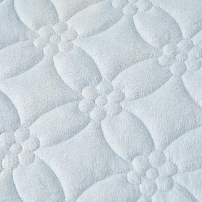 91家纺网 家纺一手货源 找家纺 罗艺轩 2024秋冬新款水晶绒花样年华全夹棉加厚床裙三件套 花样年华-天空蓝