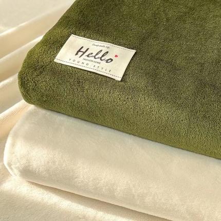 91家纺网 家纺一手货源 找家纺 （总）857 2023新款牛奶绒床笠巧克力色