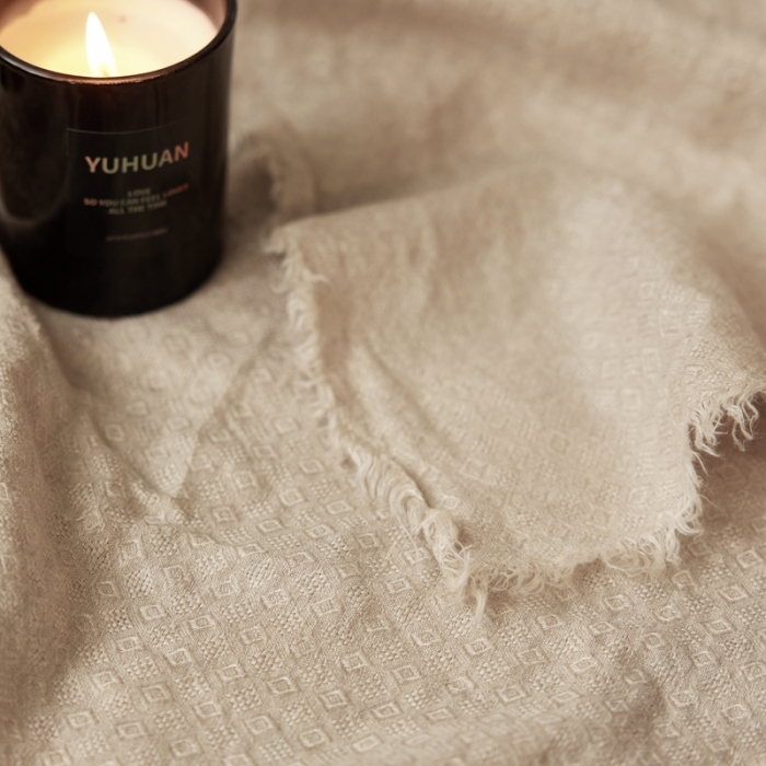 91家纺网 家纺一手货源 找家纺 （总）安莱生活 2023新款百分百亚麻围巾披肩