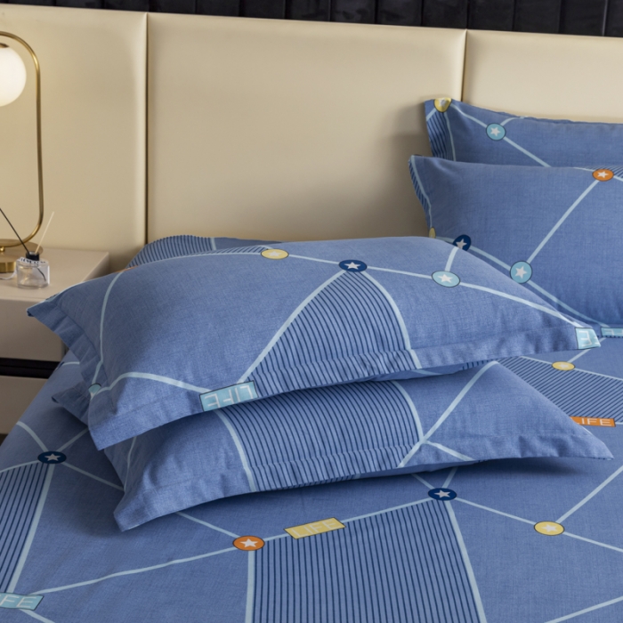 91家纺网 家纺一手货源 找家纺 伊而梦 2023新款全棉磨毛印花四件套系列单品枕套 奇趣世界