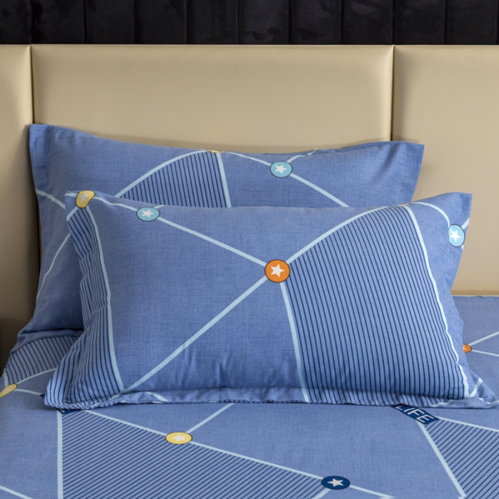 91家纺网 家纺一手货源 找家纺 伊而梦 2023新款全棉磨毛印花四件套系列单品枕套 奇趣世界