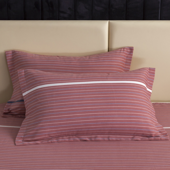 91家纺网 家纺一手货源 找家纺 伊而梦 2023新款全棉磨毛印花四件套系列单品枕套 安东尼-红