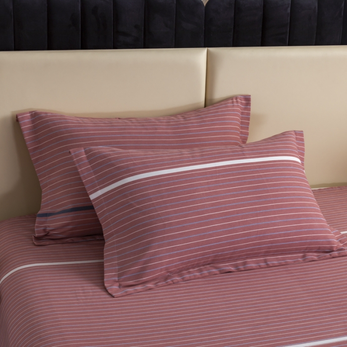 91家纺网 家纺一手货源 找家纺 伊而梦 2023新款全棉磨毛印花四件套系列单品枕套 安东尼-红