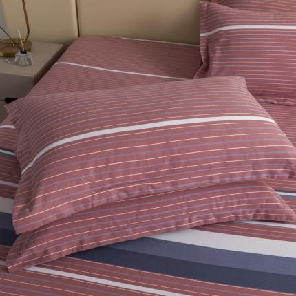 伊而梦 2023新款全棉磨毛印花四件套系列单品枕套 安东尼-红