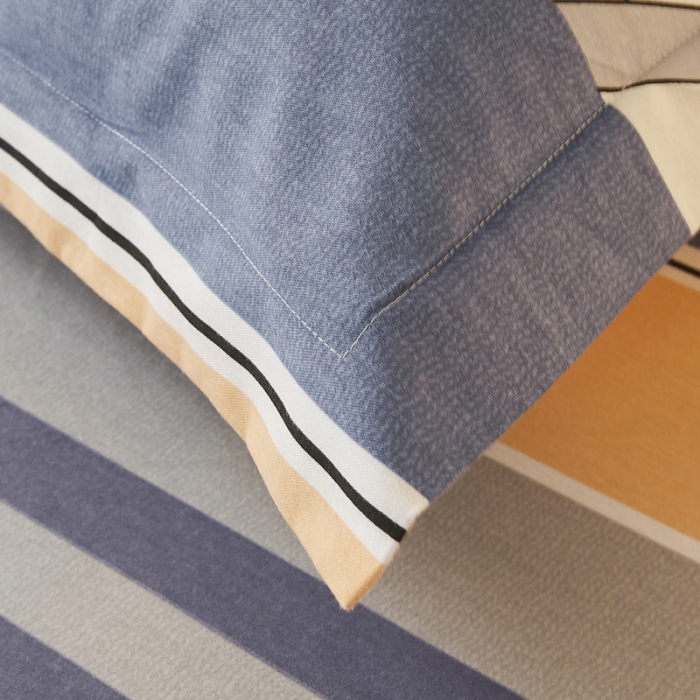 91家纺网 家纺一手货源 找家纺 伊而梦 2023新款全棉磨毛印花四件套系列单品枕套 梦动之城-灰