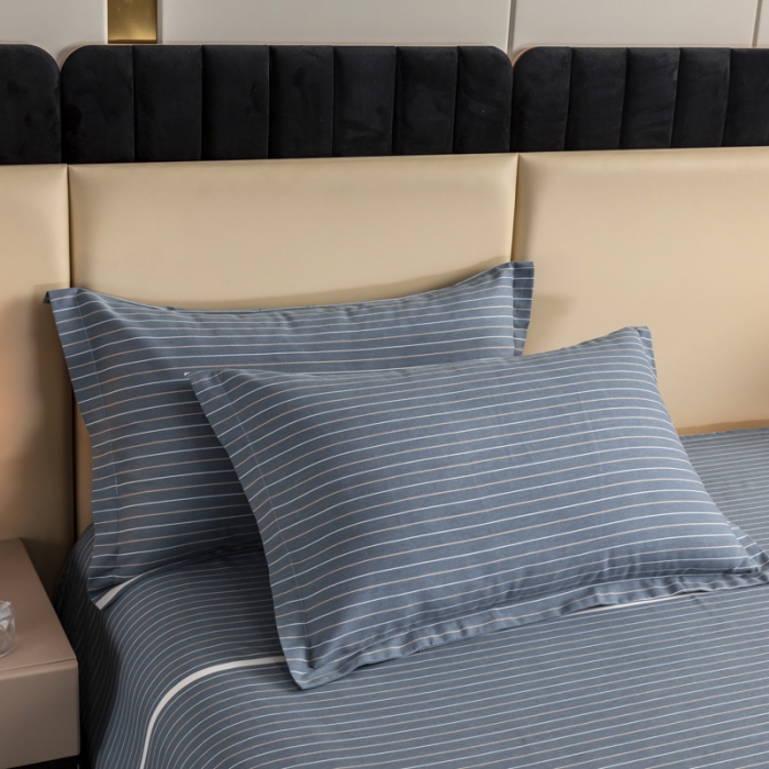 91家纺网 家纺一手货源 找家纺 伊而梦 2023新款全棉磨毛印花四件套系列单品枕套 安东尼-绿