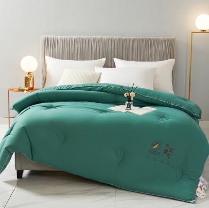 91家纺网 家纺一手货源 找家纺 畅畅家纺 2023新款抗菌纤维亲肤大豆冬被被子被芯 云母绿