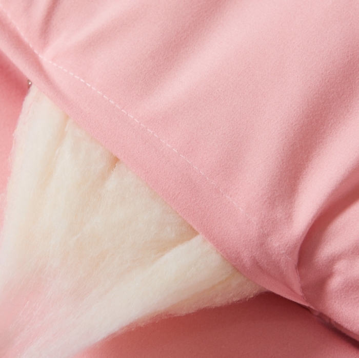 91家纺网 家纺一手货源 找家纺 畅畅家纺 2023新款抗菌纤维亲肤大豆冬被被子被芯 浅粉玉