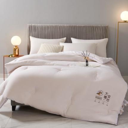 畅畅家纺 2023新款抗菌纤维亲肤大豆冬被被子被芯 珍珠白