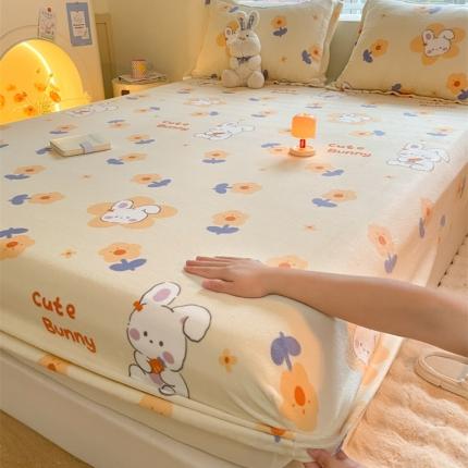 91家纺网 家纺一手货源 找家纺 （总）柒月家居 2023新款牛奶绒床笠