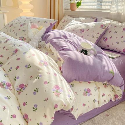 91家纺网 家纺一手货源 找家纺 （总）黑马家居 2025新款全棉喷气13070印花四件套