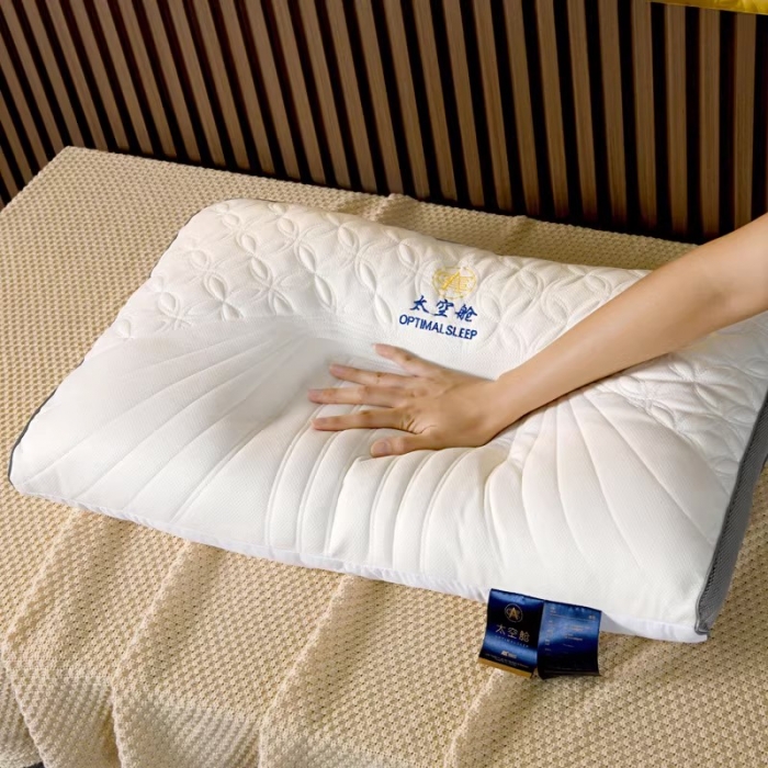 91家纺网 家纺一手货源 找家纺 凡星 2023新款太空舱圆角单边乳胶枕枕头枕芯   