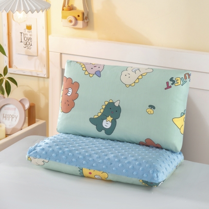 91家纺网 家纺一手货源 找家纺 冬巢2023新款可拆卸纯棉133*72安抚豆豆绒儿童枕头枕芯