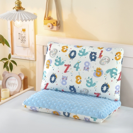 91家纺网 家纺一手货源 找家纺 冬巢2023新款可拆卸纯棉133*72安抚豆豆绒儿童枕头枕芯