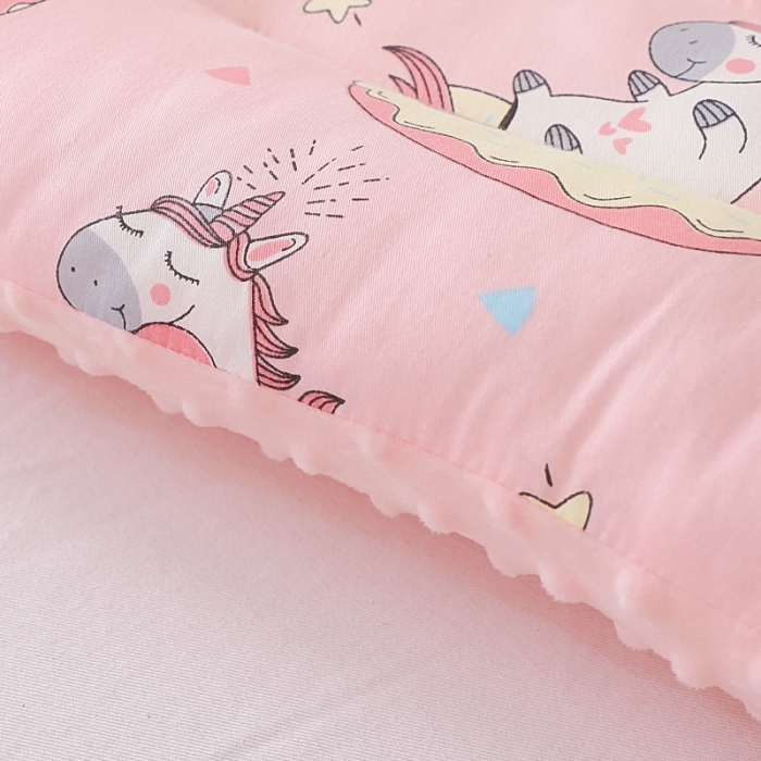 91家纺网 家纺一手货源 找家纺 冬巢2023新款可拆卸纯棉133*72安抚豆豆绒儿童枕头枕芯