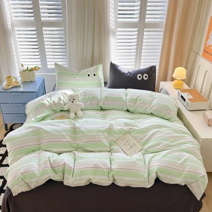 91家纺网 家纺一手货源 找家纺 （总）贝扬思 2025新款大眼睛水洗云朵棉简约系列四件套