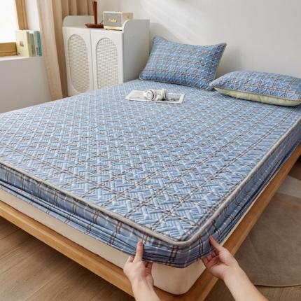 91家纺网 家纺一手货源 找家纺 （总）暖季 2025新款无印风水洗棉-玉米纤维夹棉床笠