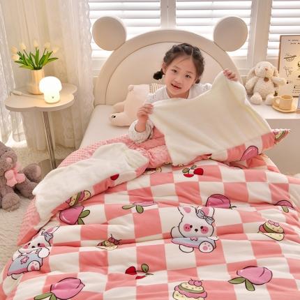 91家纺网 家纺一手货源 找家纺 (总) 宝贝优选 2023新款牛奶豆豆绒护肩被